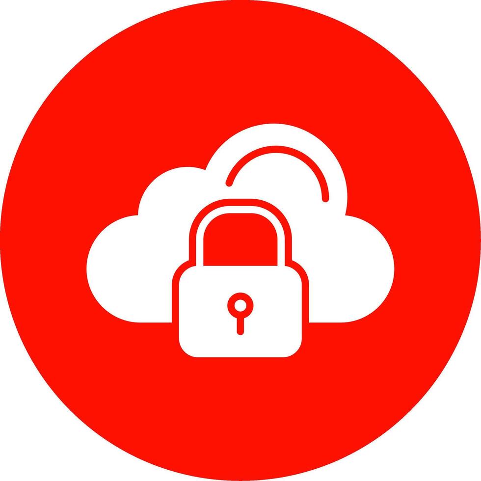 Cloud Multi Color Circle Icon vector