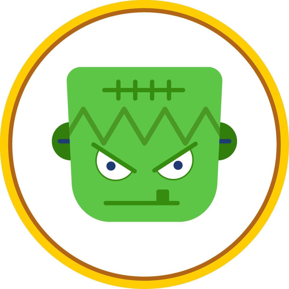 Frankenstein Flat Circle Icon vector