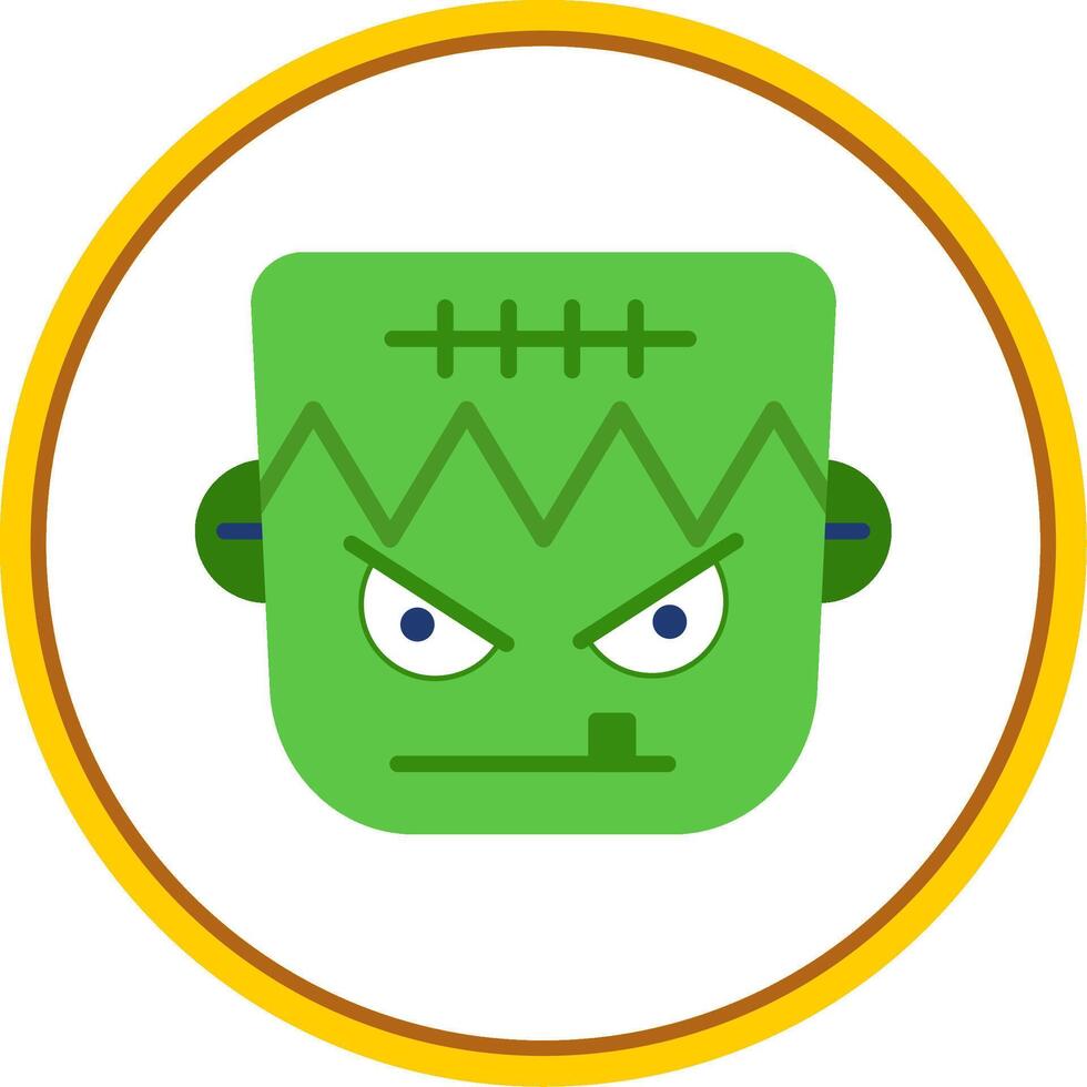 frankenstein plano circulo icono vector