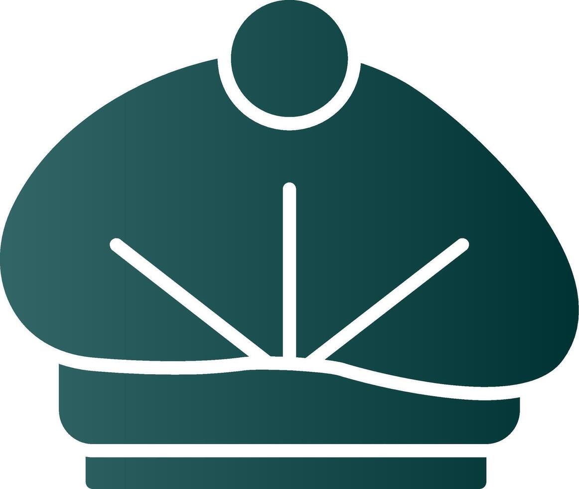 Beret Glyph Gradient Icon vector