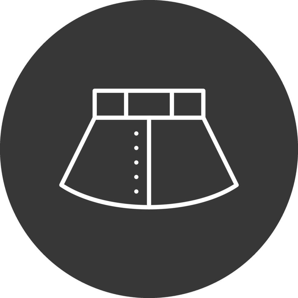 Skirt Line Inverted Icon Design vector