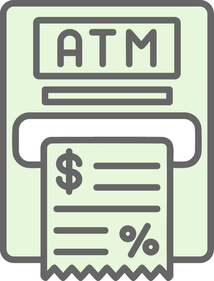 Atm Machine Fillay Icon Design vector