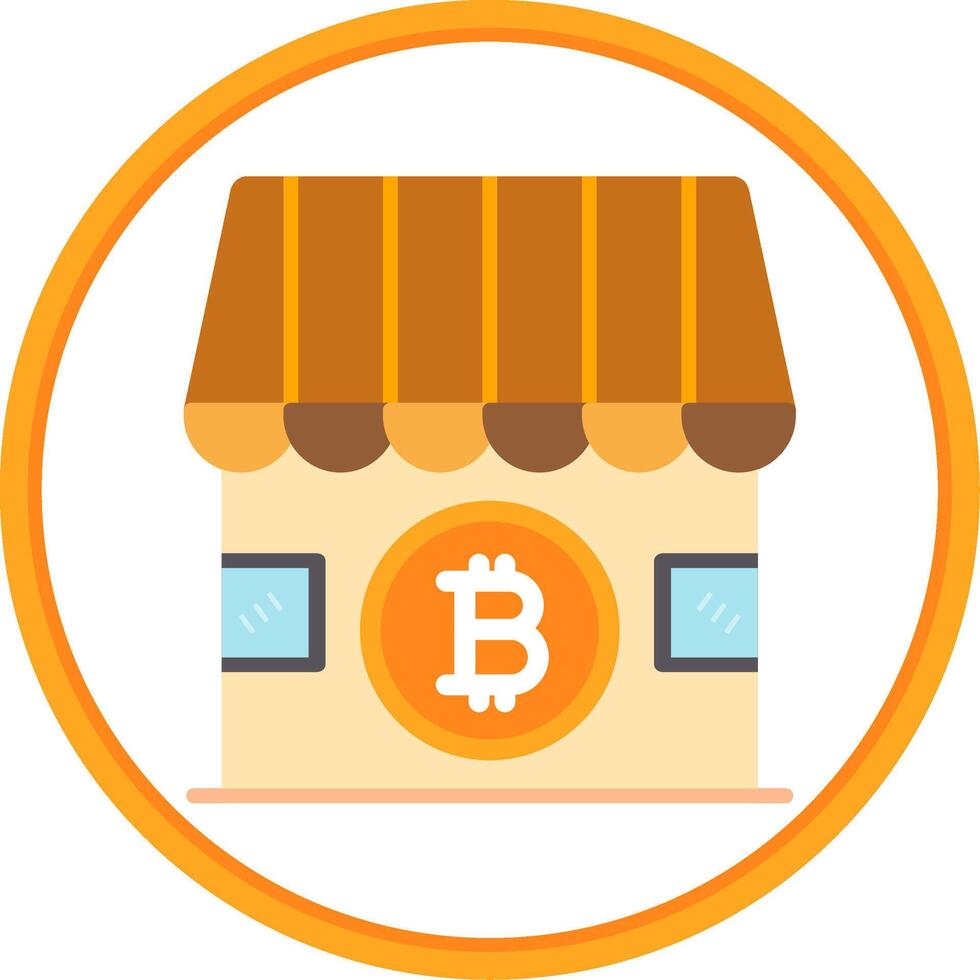 Shop Shop Flat Circle Icon vector