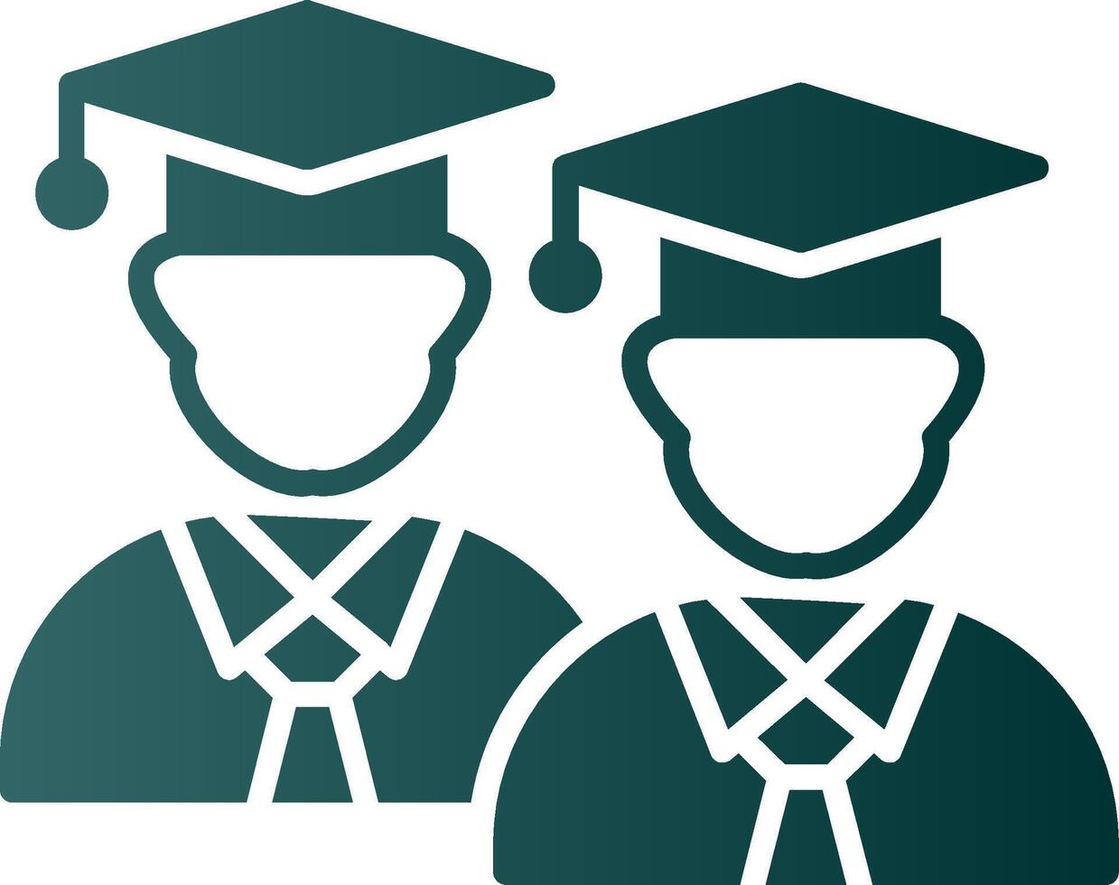 Students Glyph Gradient Icon vector