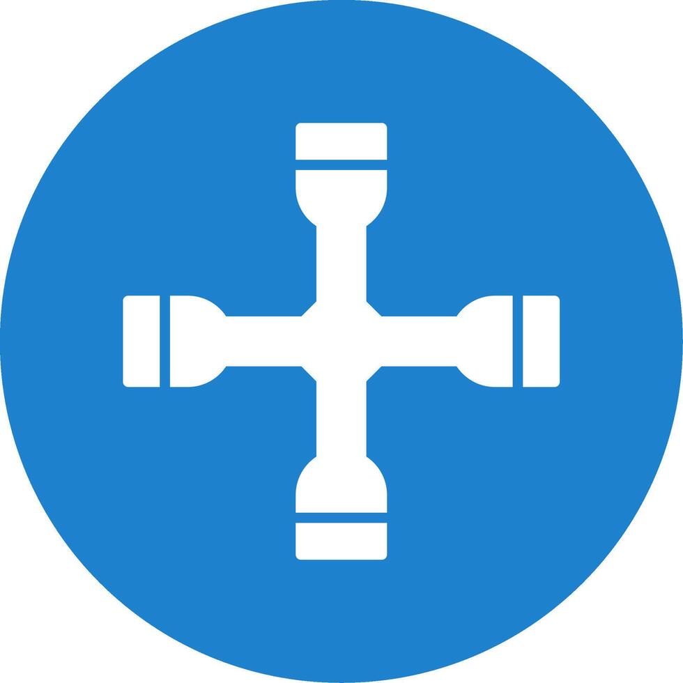 Wheel Brace Multi Color Circle Icon vector