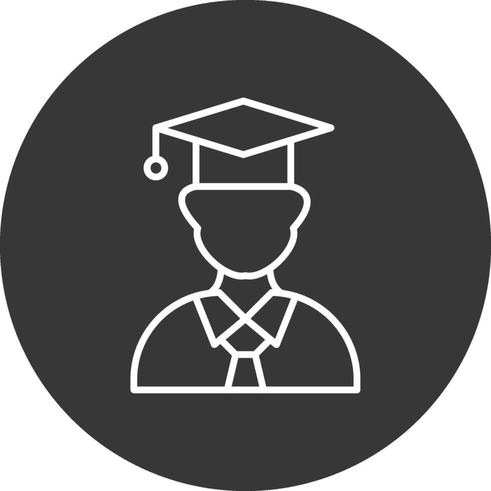 Student Line Inverted Icon Design vector