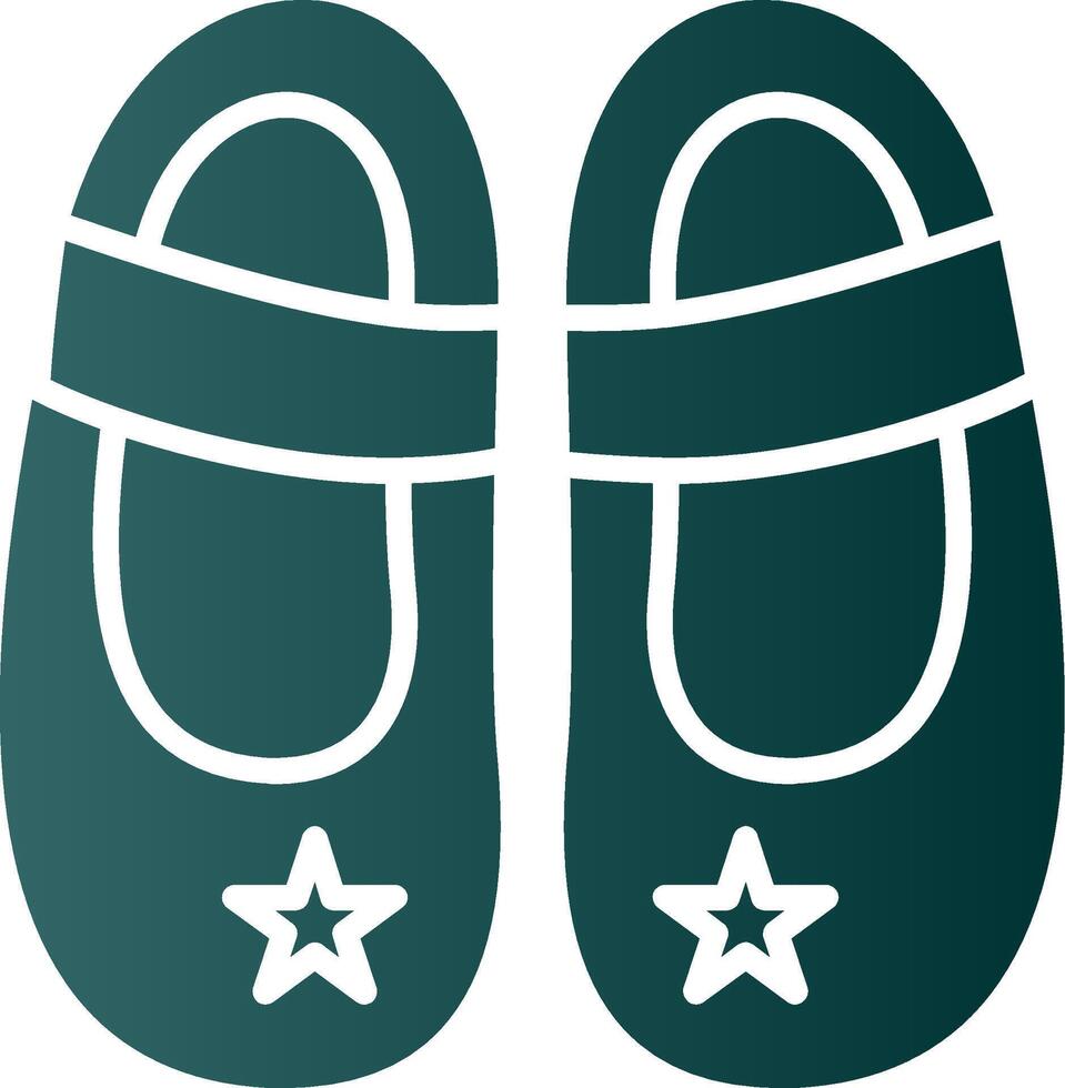 Baby Shoe Glyph Gradient Icon vector