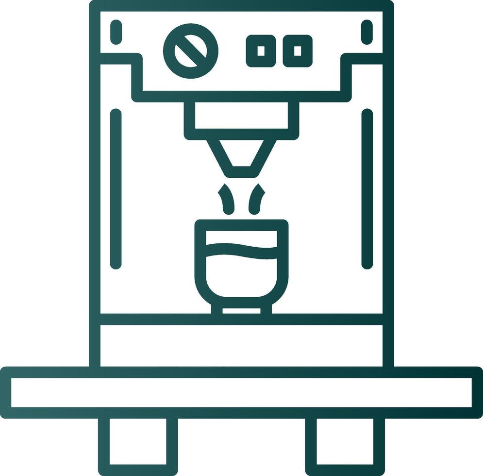 Coffee Machine Line Gradient Icon vector