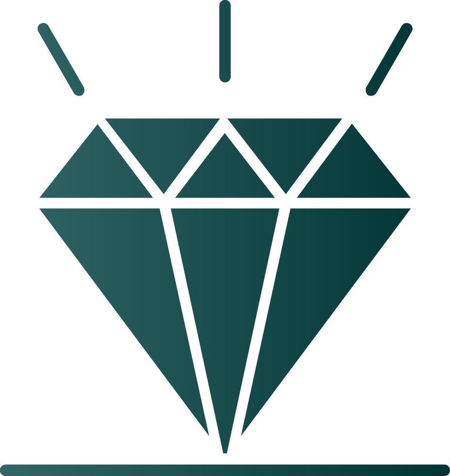 Diamond Glyph Gradient Icon vector