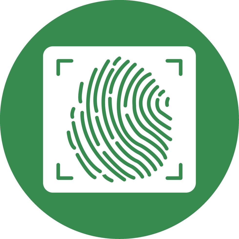 Fingerprint Multi Color Circle Icon vector