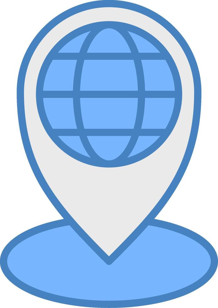 Local Line Filled Blue Icon vector