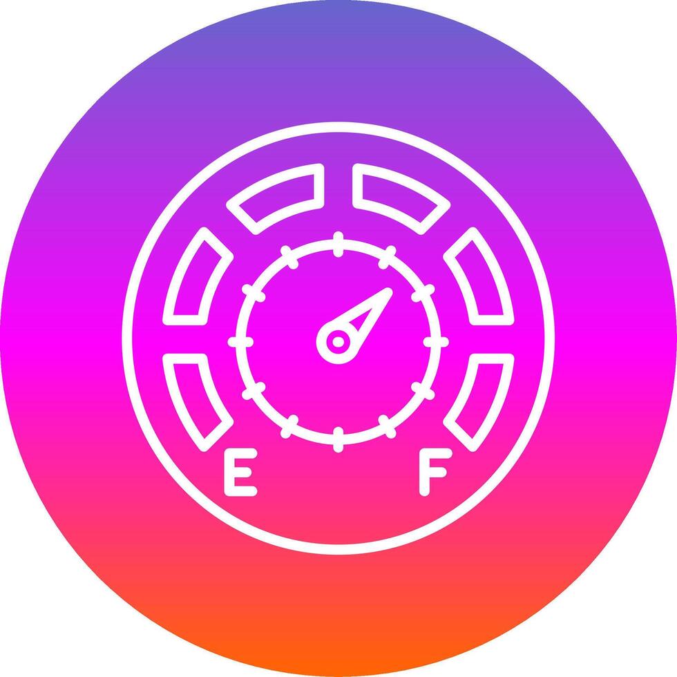 Gauge Line Gradient Circle Icon vector