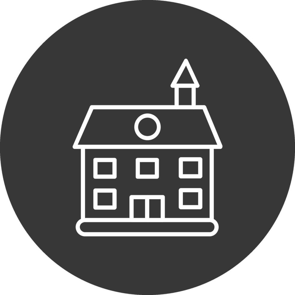 Private Guest House Line Inverted Icon Design vector