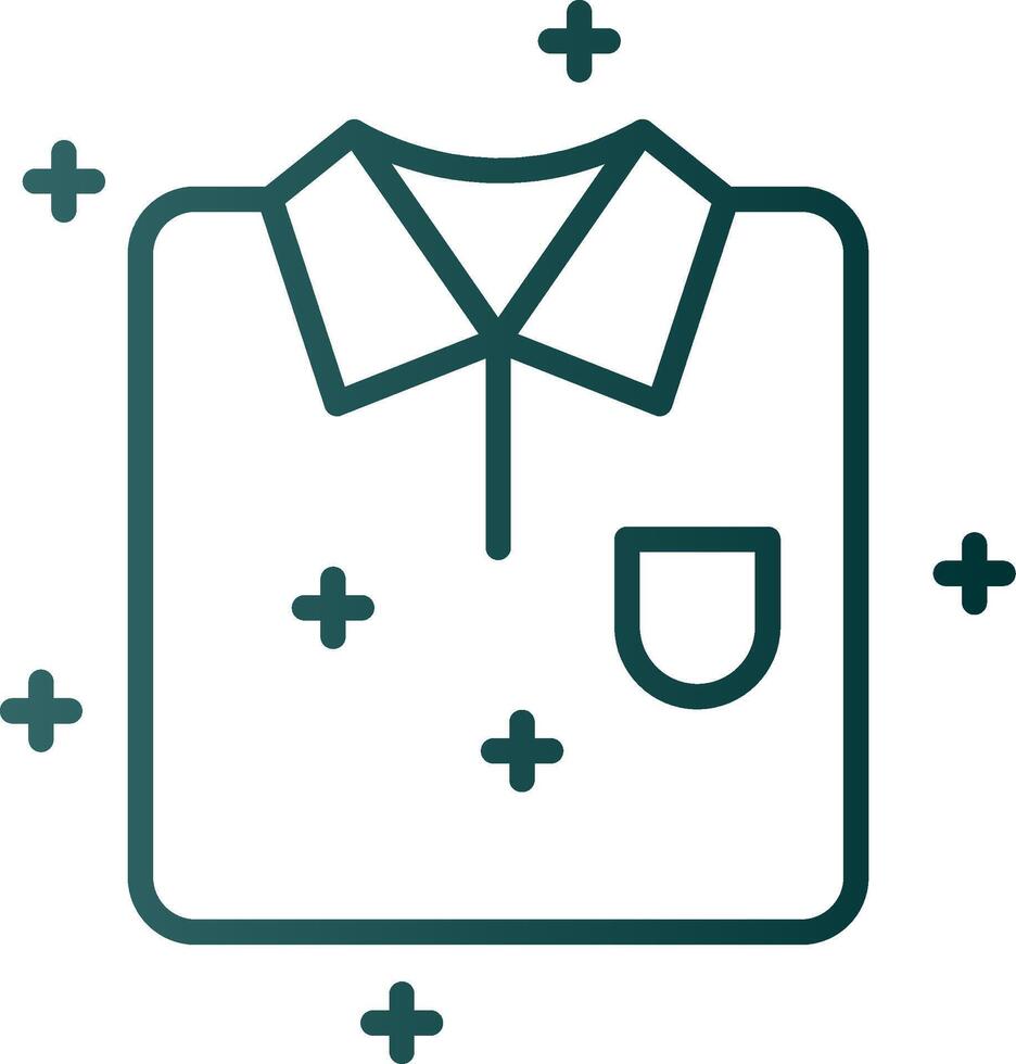 Shirt Line Gradient Icon vector