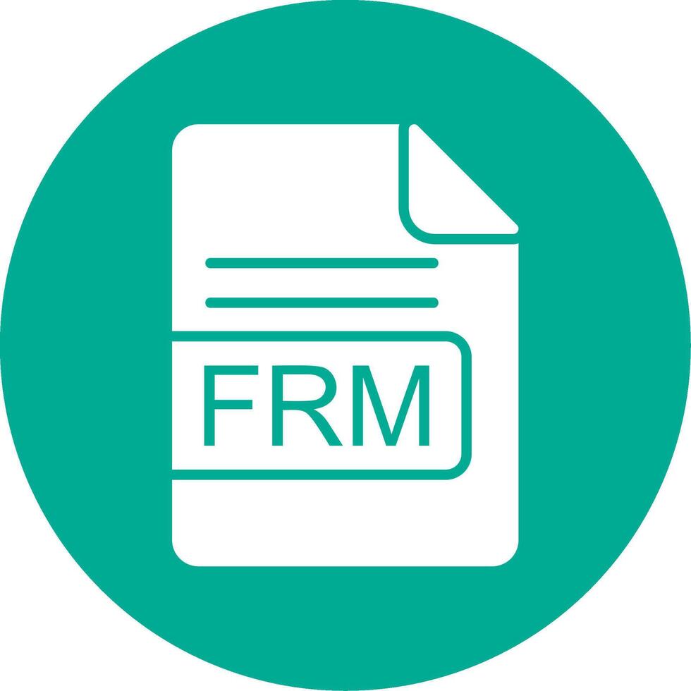 FRM File Format Multi Color Circle Icon vector
