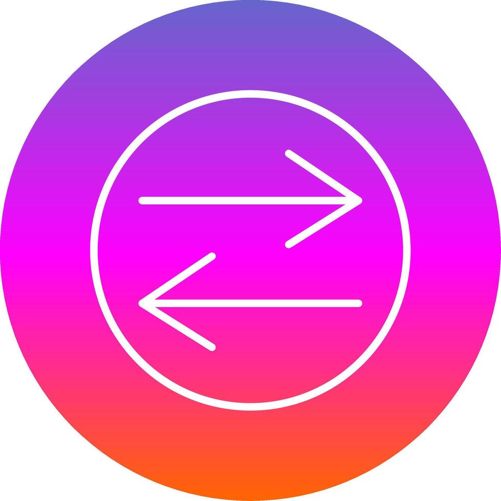 Swap Line Gradient Circle Icon vector