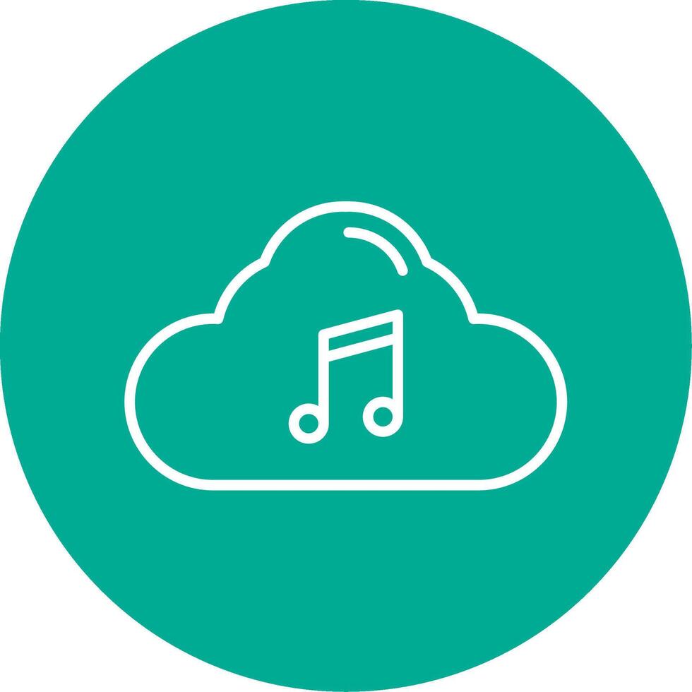 Cloud Multi Color Circle Icon vector