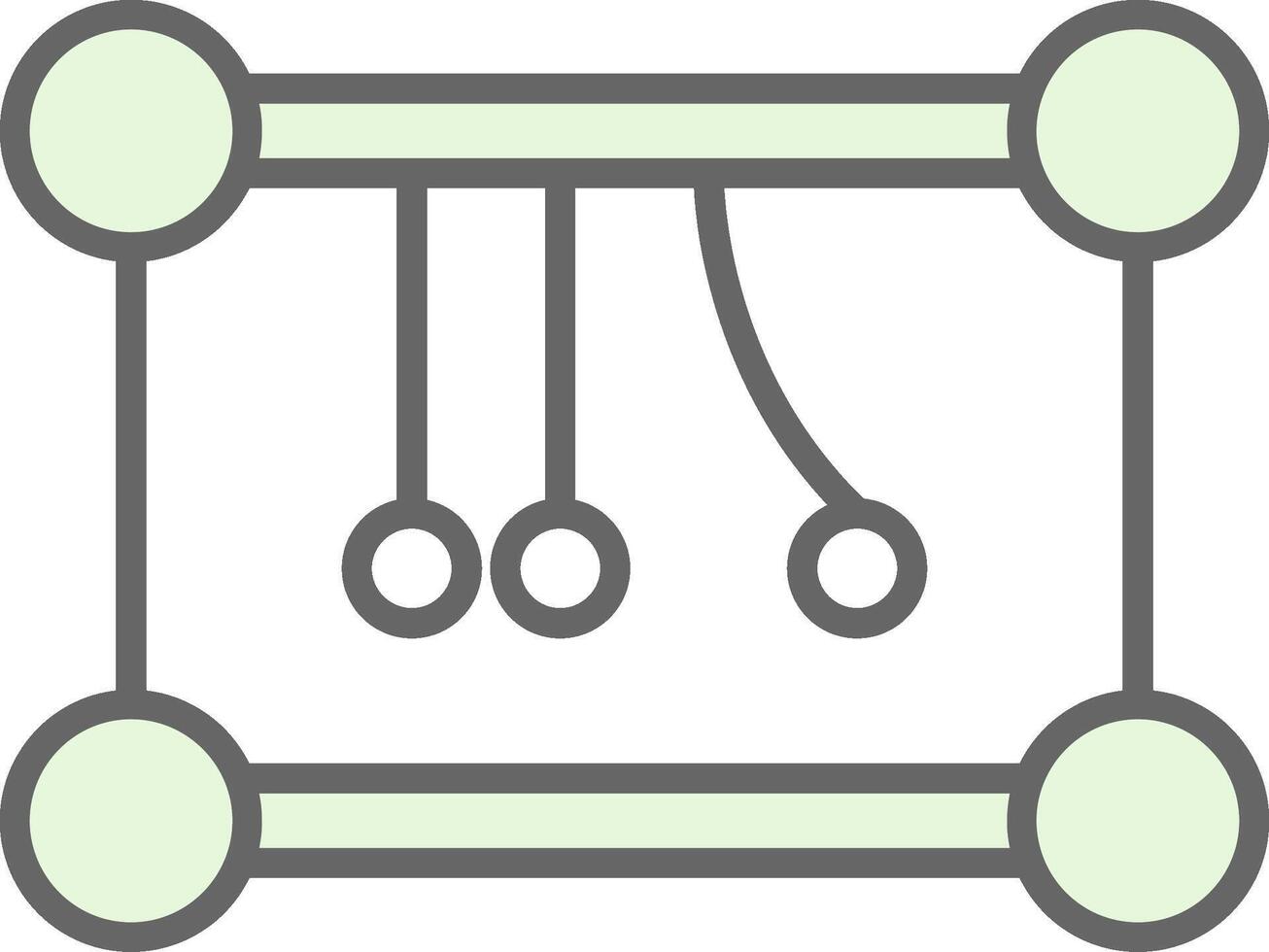 Newtons Cradle Fillay Icon Design vector