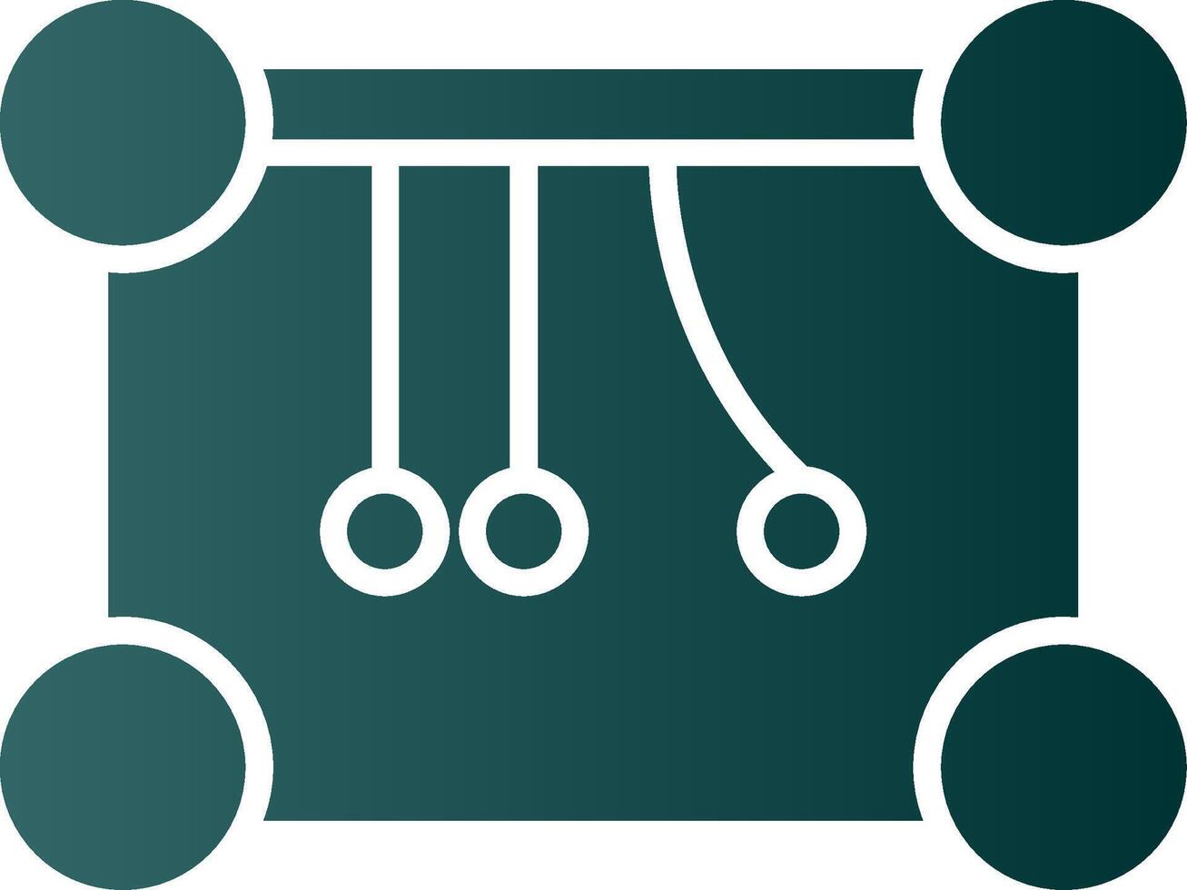 Newtons Cradle Glyph Gradient Icon vector