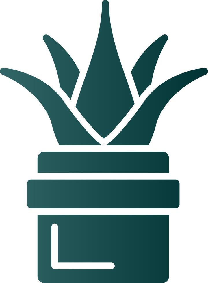 Aloe Vera Glyph Gradient Icon vector