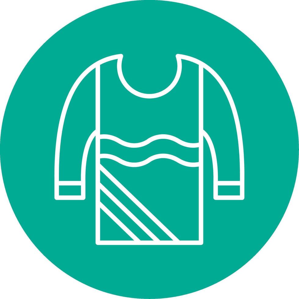 suéter multi color circulo icono vector