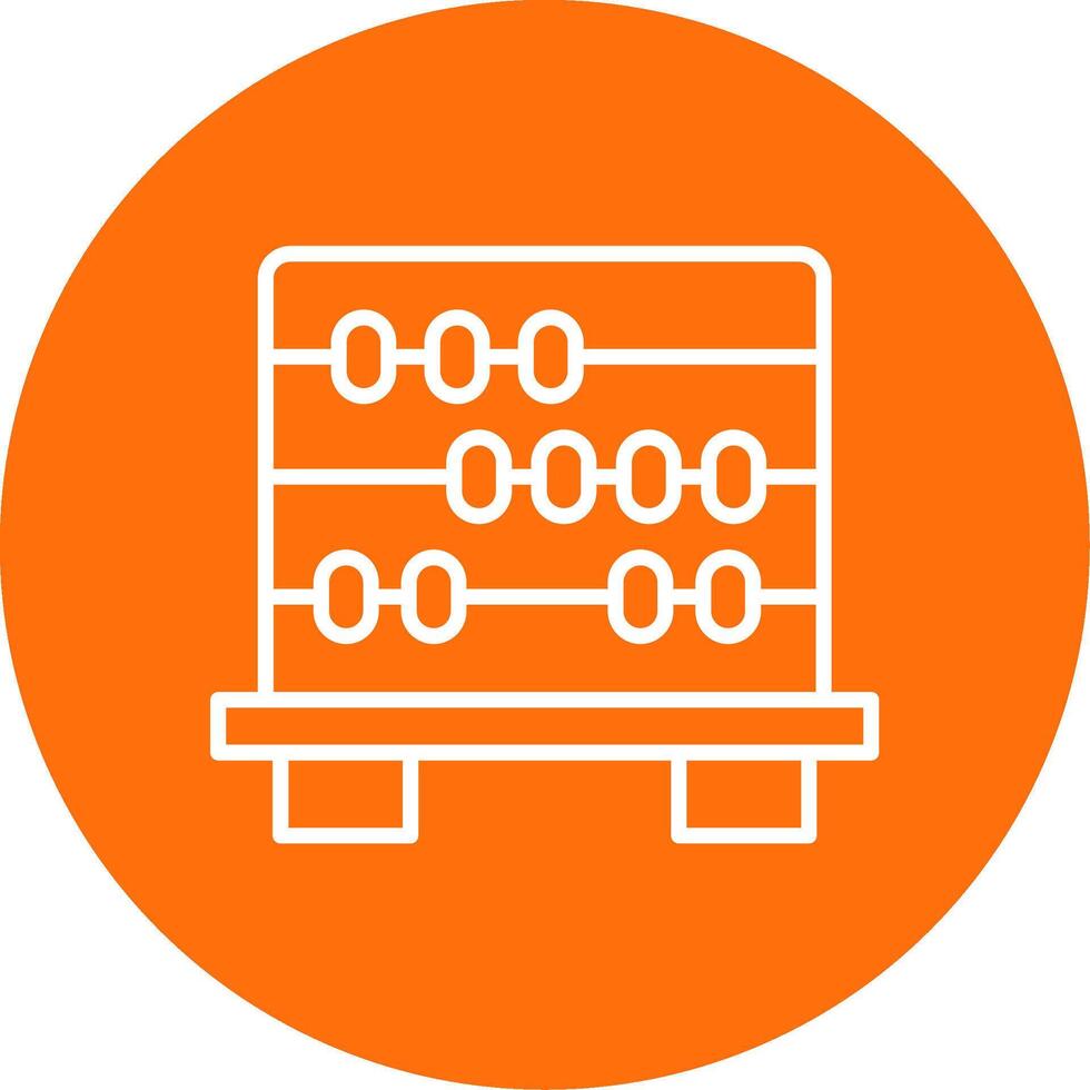 Abacus Multi Color Circle Icon vector