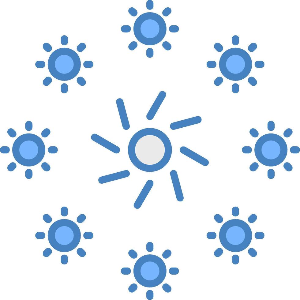 Lights Line Filled Blue Icon vector