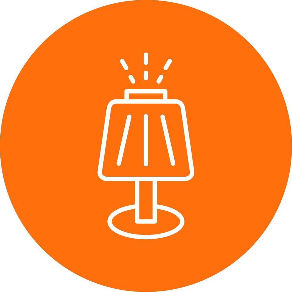 Table Lamp Multi Color Circle Icon vector