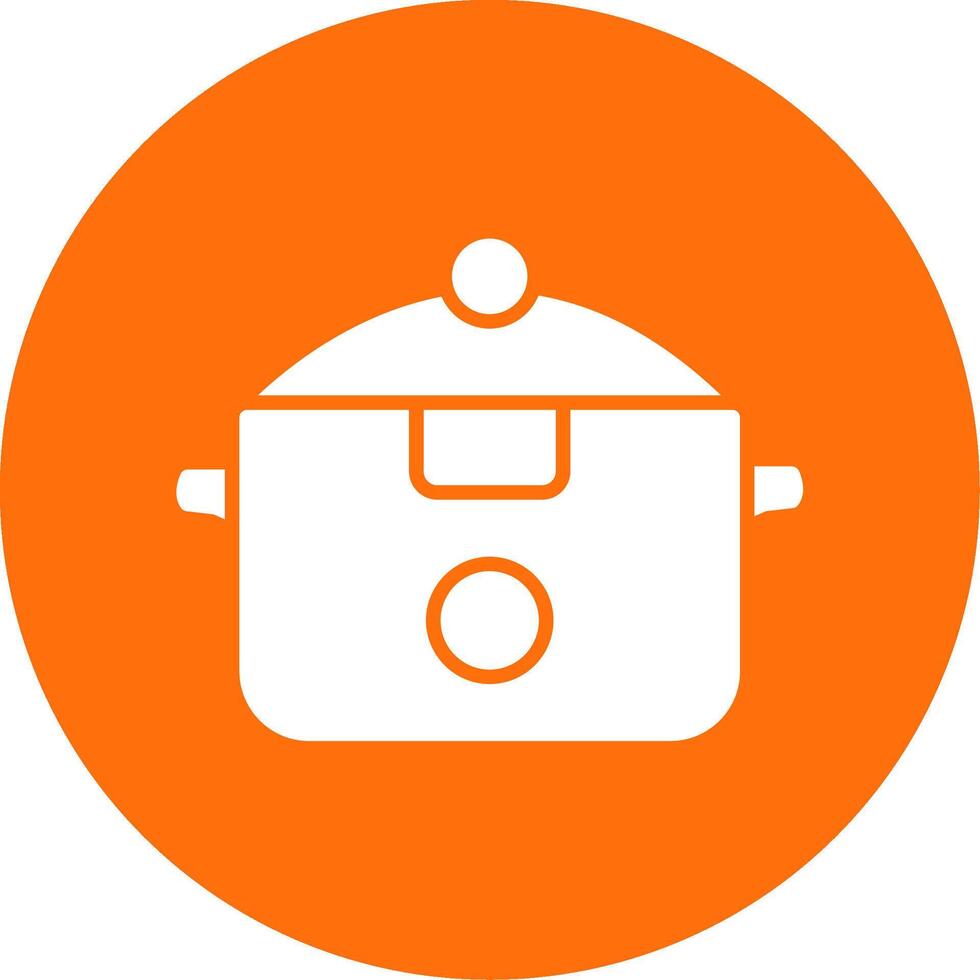 Slow Cooker Multi Color Circle Icon vector