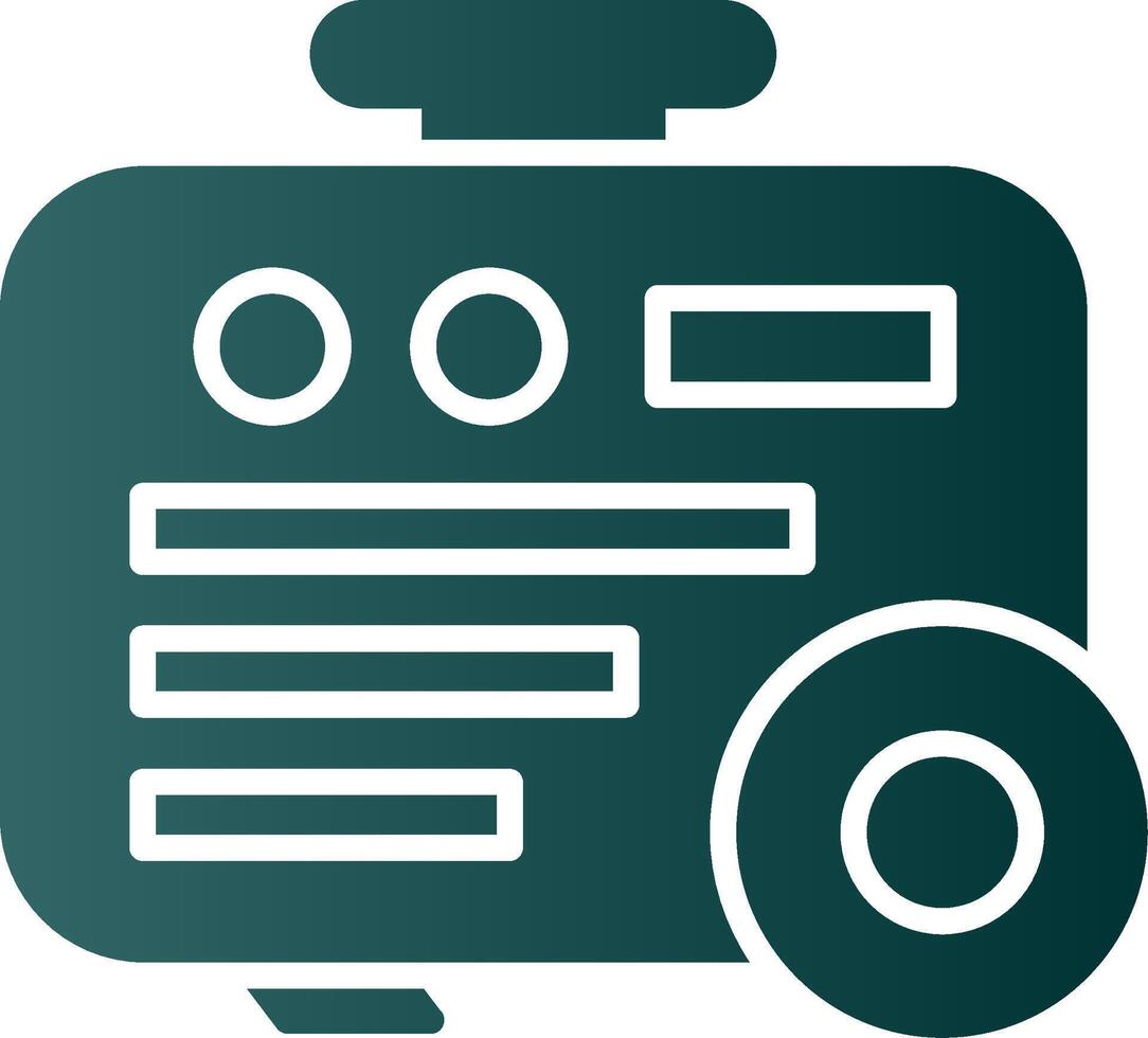 Electric Generator Glyph Gradient Icon vector