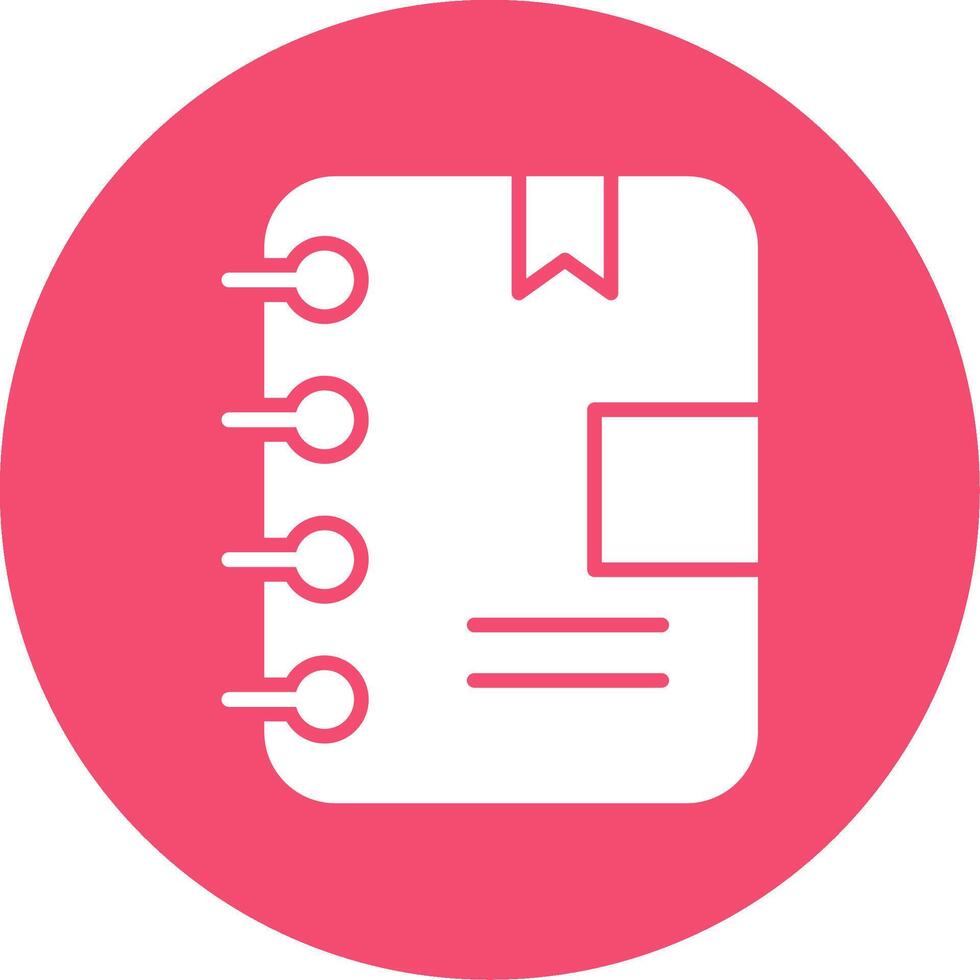 Note Book Multi Color Circle Icon vector