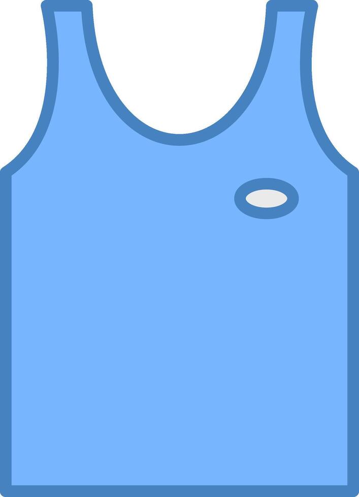 Tank Top Line Filled Blue Icon vector
