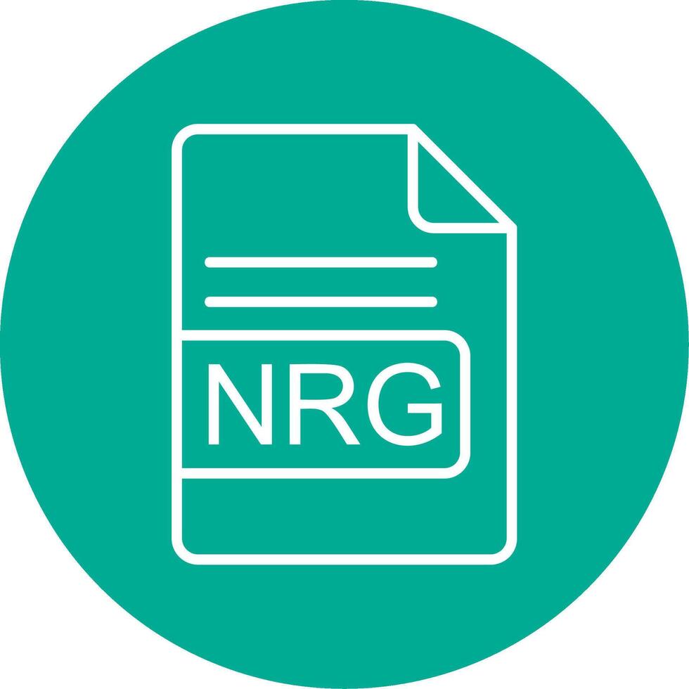 nrg archivo formato multi color circulo icono vector