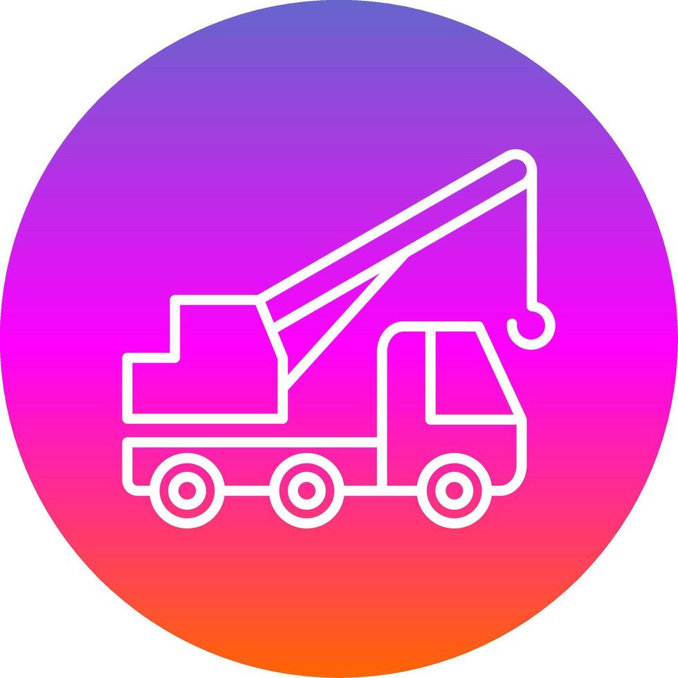 Crane Line Gradient Circle Icon vector