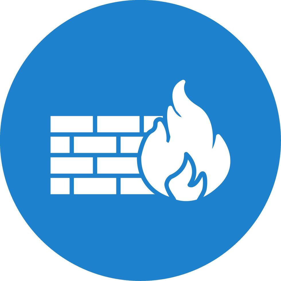 Firewall Multi Color Circle Icon vector