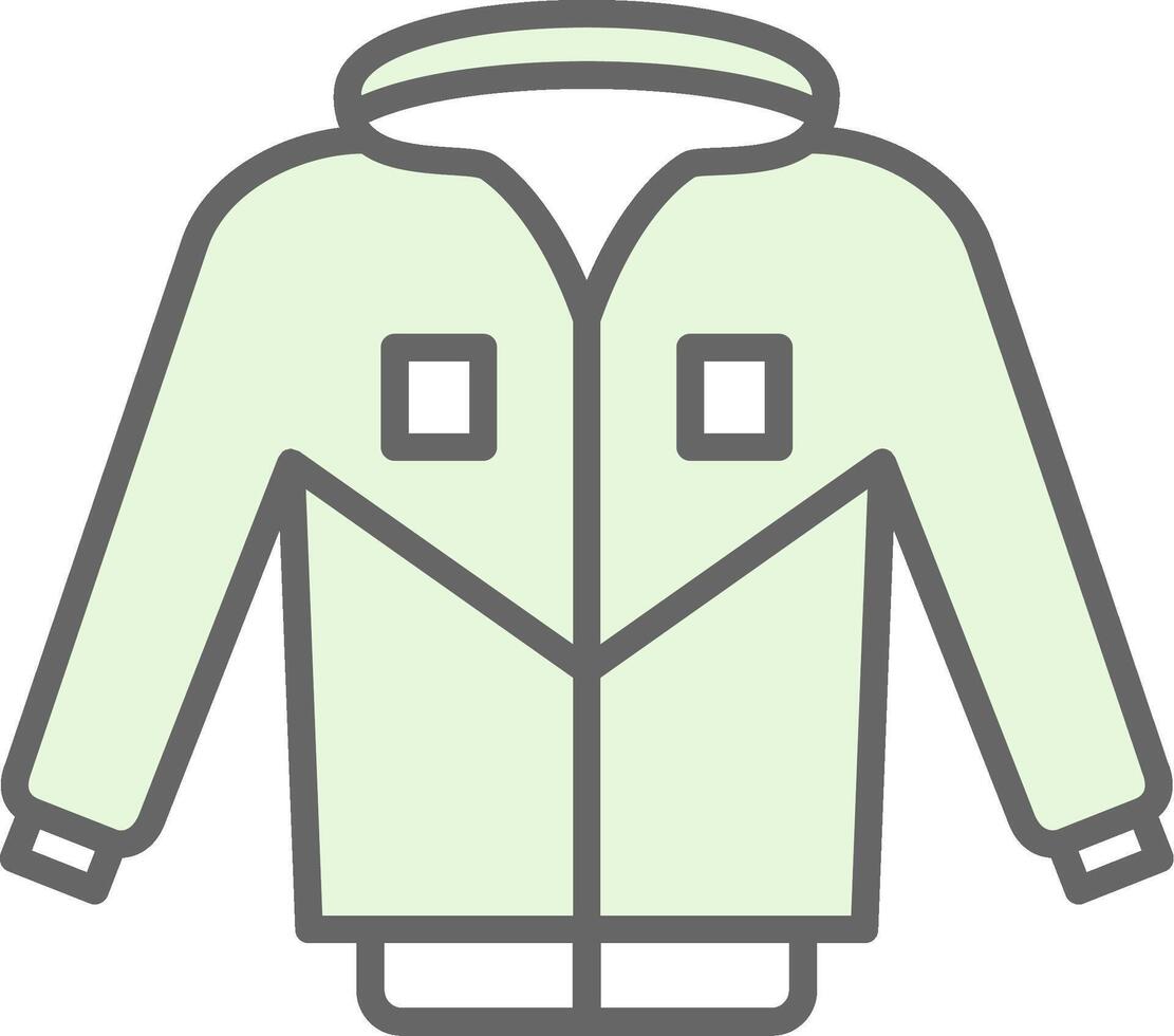 chaqueta relleno icono diseño vector