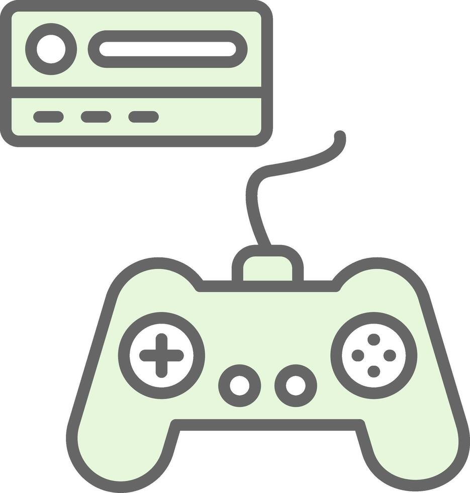 Gaming Console Fillay Icon Design vector