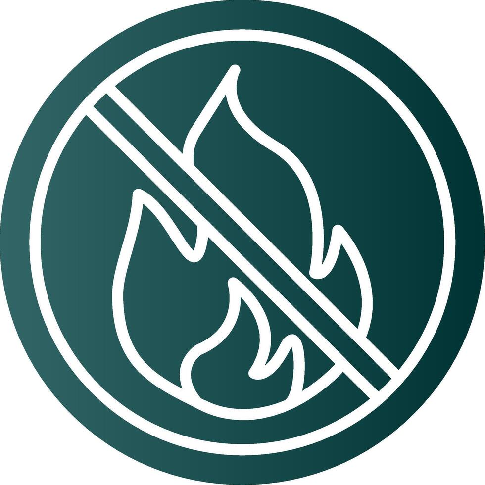 Prohibited Sign Glyph Gradient Icon vector