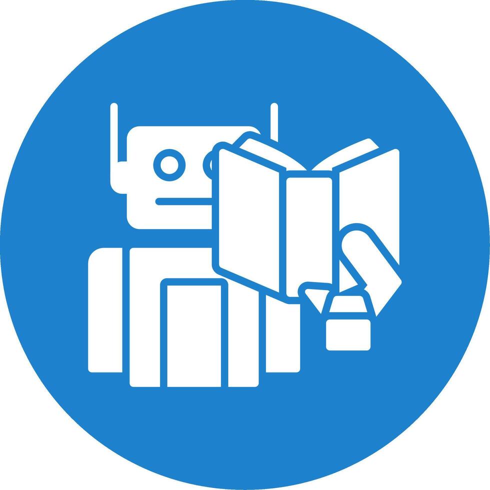 Robot Multi Color Circle Icon vector