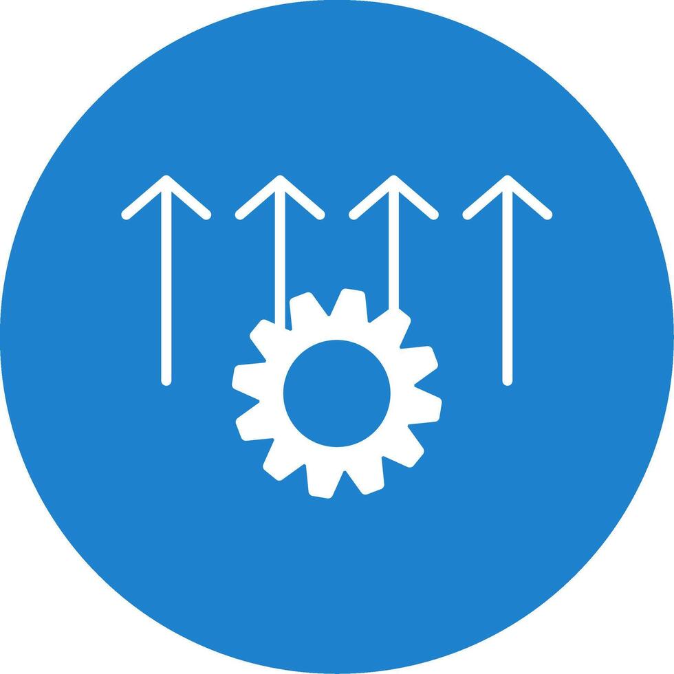 Process Improvement Multi Color Circle Icon vector