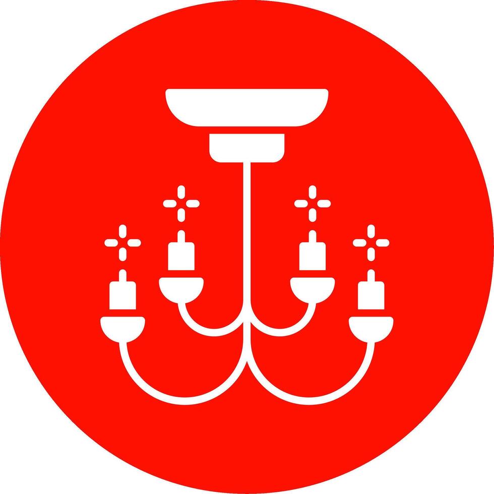 Chandelier Multi Color Circle Icon vector