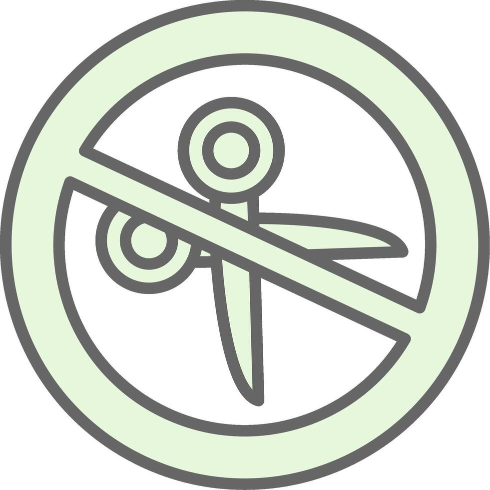 No Scissors Fillay Icon Design vector