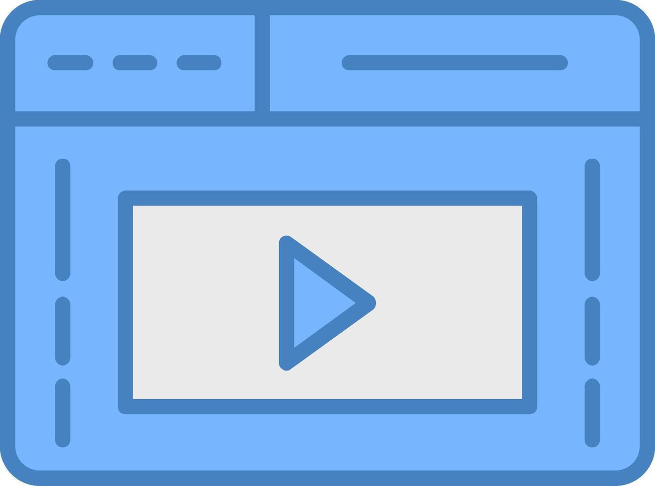 Line Filled Blue Icon vector