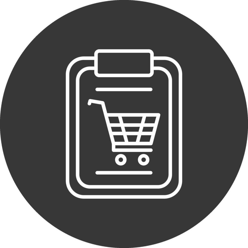 Shopping Line Inverted Icon Design vector