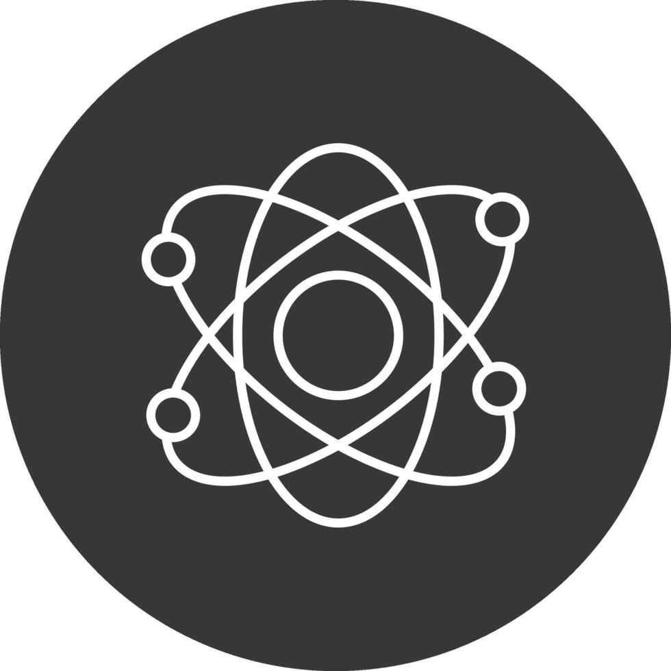Atomic Line Inverted Icon Design vector
