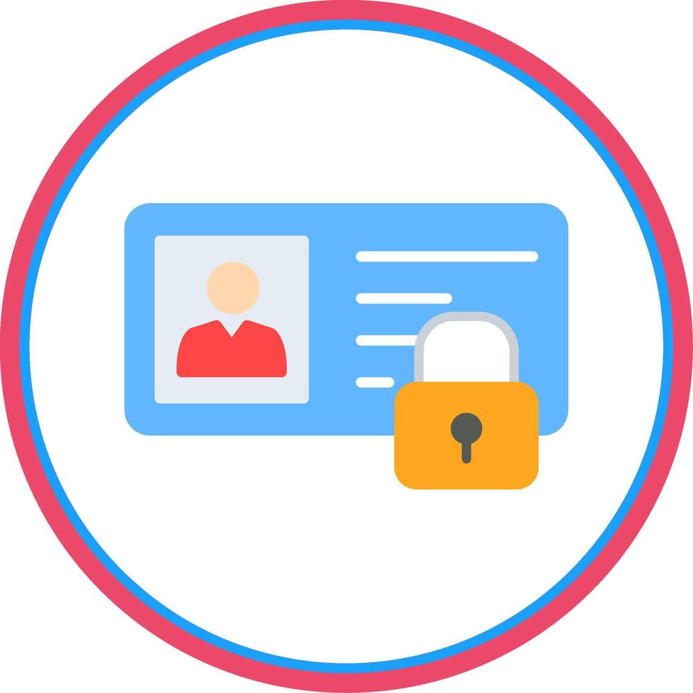 Identity Flat Circle Icon vector