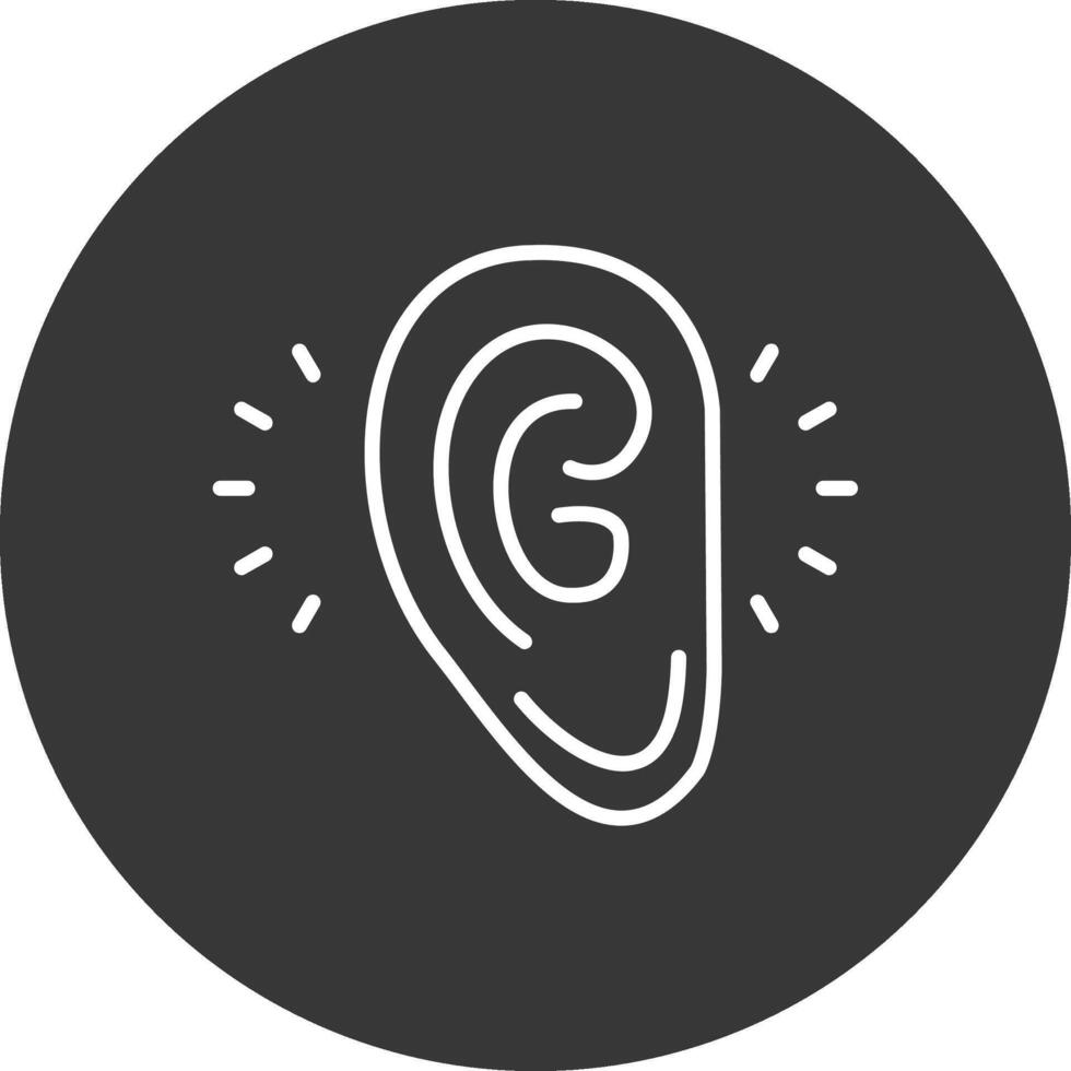 Listening Line Inverted Icon Design vector