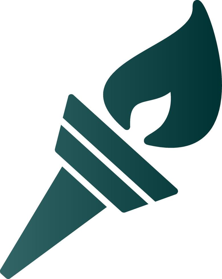 Olympic Flame Glyph Gradient Icon vector