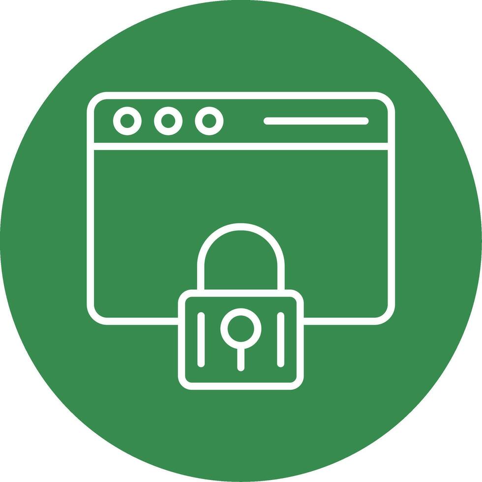 Web Security Multi Color Circle Icon vector