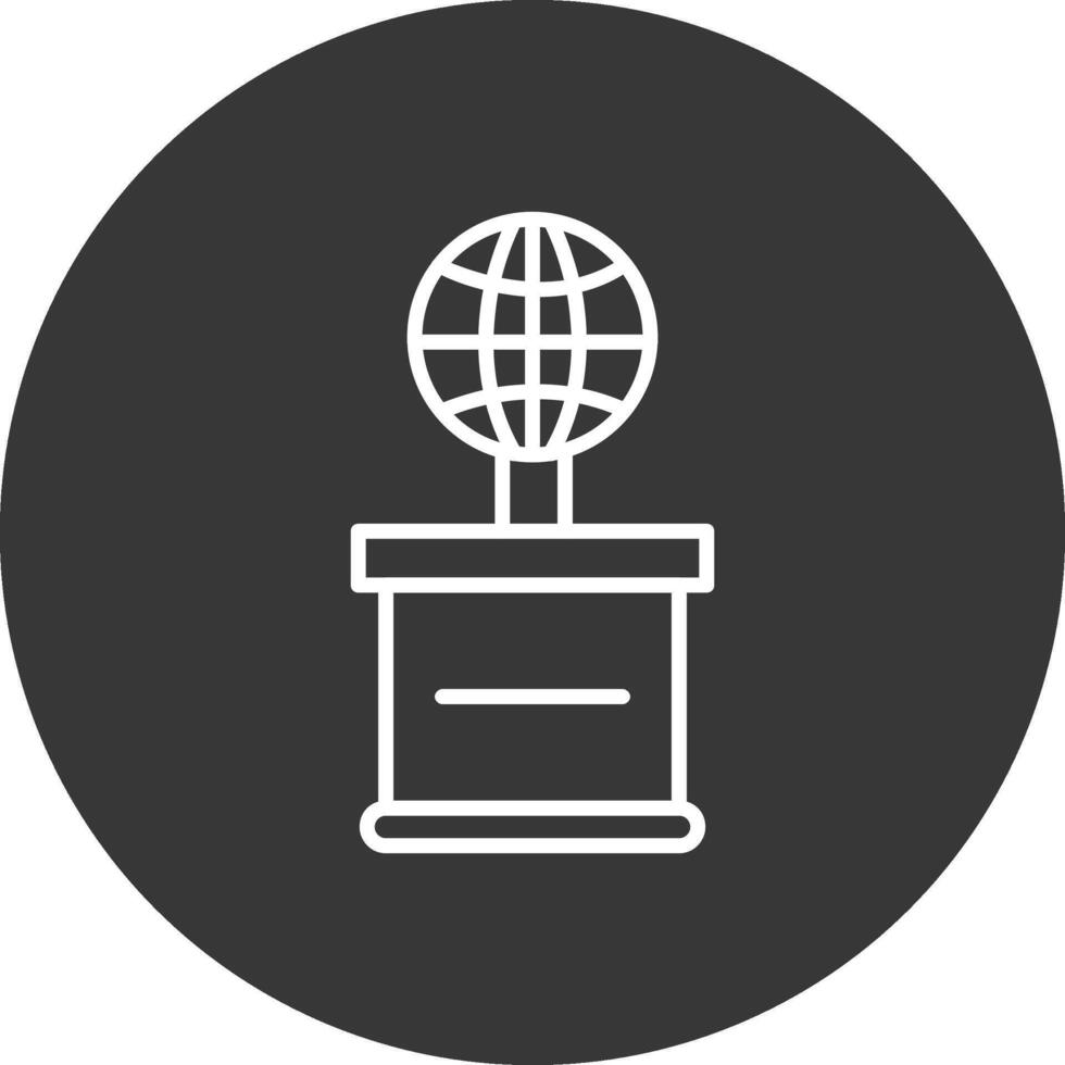World Line Inverted Icon Design vector